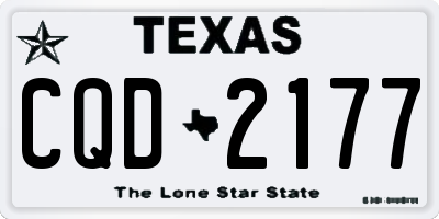 TX license plate CQD2177