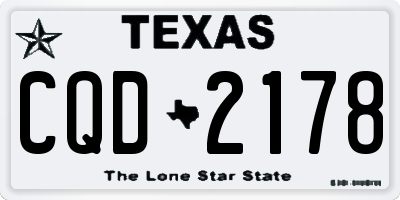 TX license plate CQD2178