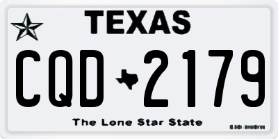 TX license plate CQD2179
