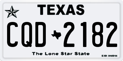 TX license plate CQD2182
