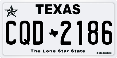 TX license plate CQD2186