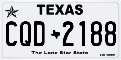TX license plate CQD2188