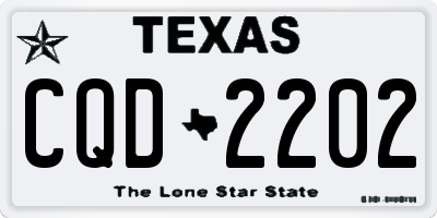 TX license plate CQD2202