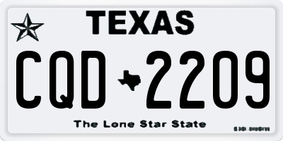 TX license plate CQD2209