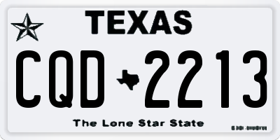 TX license plate CQD2213
