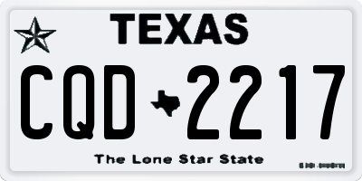 TX license plate CQD2217