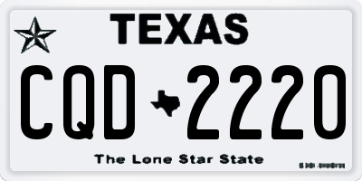 TX license plate CQD2220