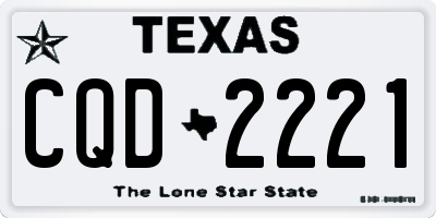 TX license plate CQD2221