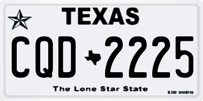 TX license plate CQD2225