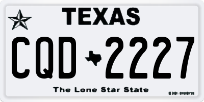 TX license plate CQD2227