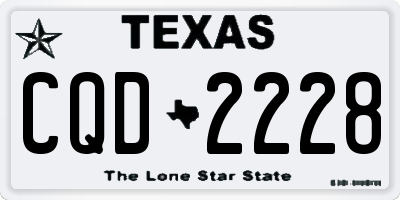 TX license plate CQD2228