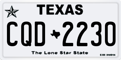 TX license plate CQD2230