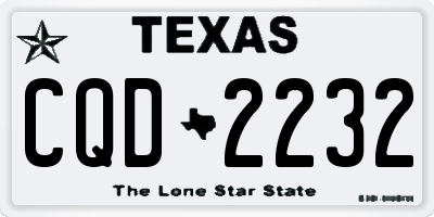 TX license plate CQD2232