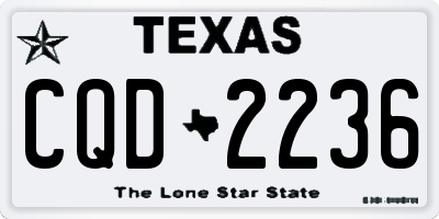 TX license plate CQD2236