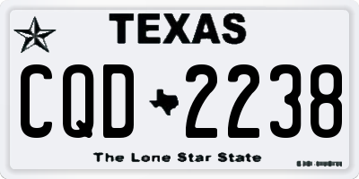 TX license plate CQD2238