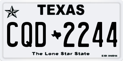 TX license plate CQD2244