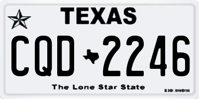 TX license plate CQD2246