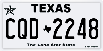TX license plate CQD2248
