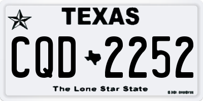 TX license plate CQD2252