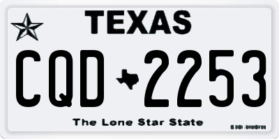 TX license plate CQD2253