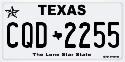 TX license plate CQD2255