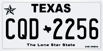 TX license plate CQD2256