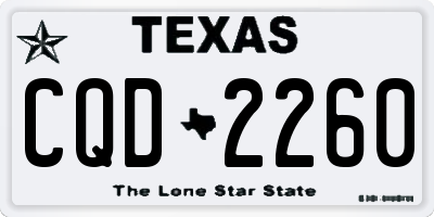 TX license plate CQD2260