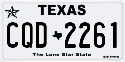 TX license plate CQD2261
