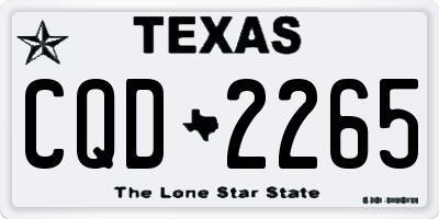 TX license plate CQD2265