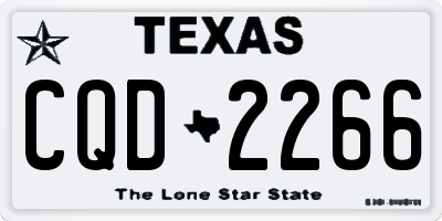 TX license plate CQD2266