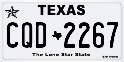 TX license plate CQD2267