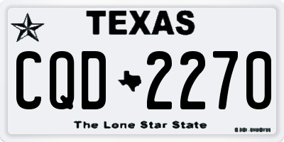 TX license plate CQD2270