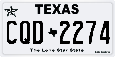 TX license plate CQD2274