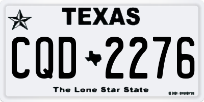 TX license plate CQD2276