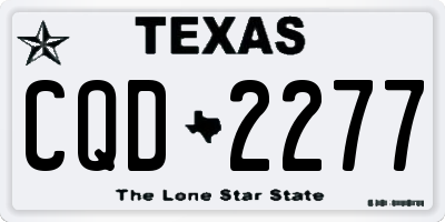 TX license plate CQD2277