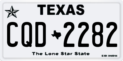 TX license plate CQD2282