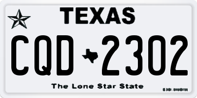 TX license plate CQD2302