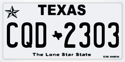TX license plate CQD2303