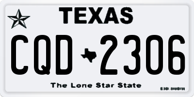 TX license plate CQD2306