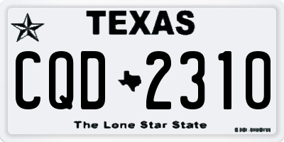 TX license plate CQD2310