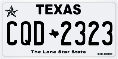 TX license plate CQD2323