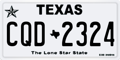TX license plate CQD2324