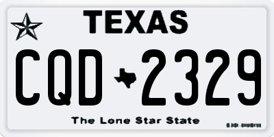 TX license plate CQD2329