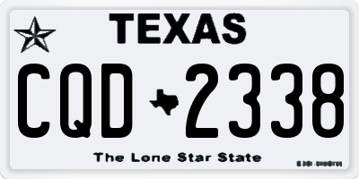 TX license plate CQD2338
