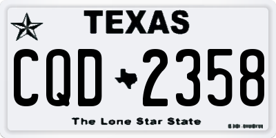 TX license plate CQD2358