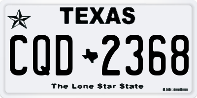 TX license plate CQD2368