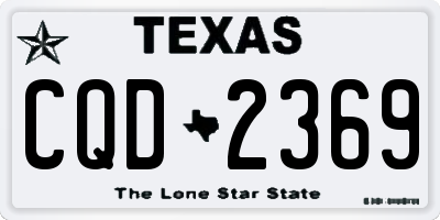 TX license plate CQD2369