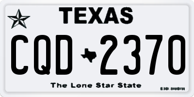 TX license plate CQD2370