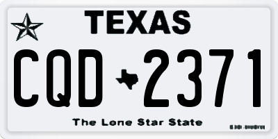 TX license plate CQD2371