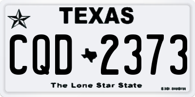 TX license plate CQD2373
